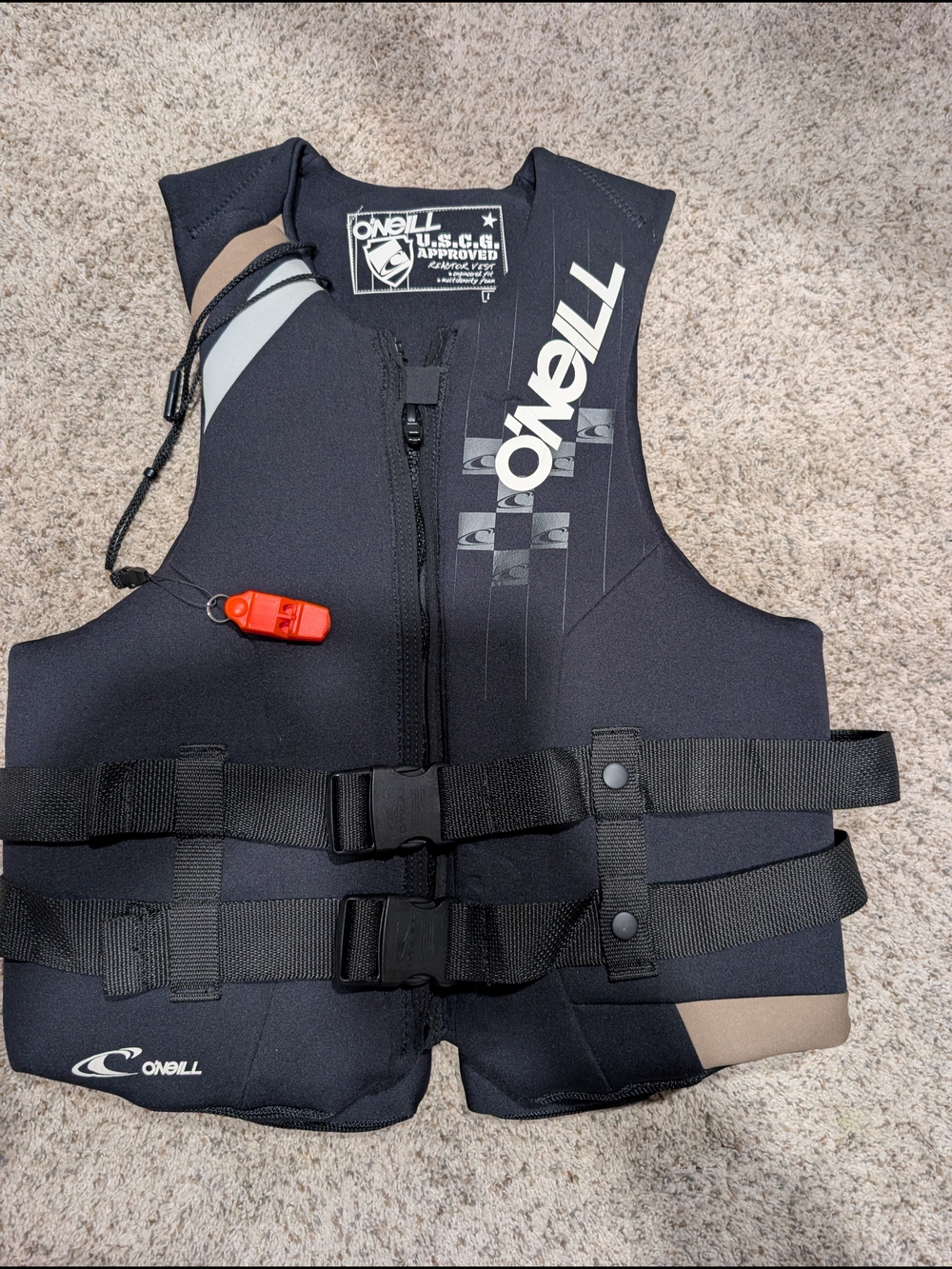 O'Neill Reactor Black Neoprene Life Jacket Vest